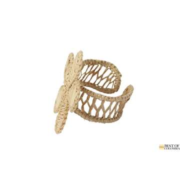 Daisy Iraca Raffia Napkin Ring: Eco-Friendly Handcrafted Elegance