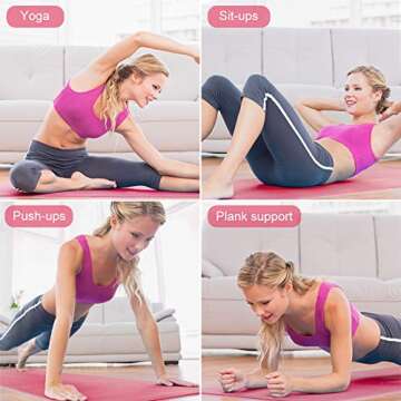 bobo banana Yoga Mat, TPE Non-Slip Fitness Mat Pink Dual Color Exercise Mat for Yoga Gymnastics & Floor Exercises