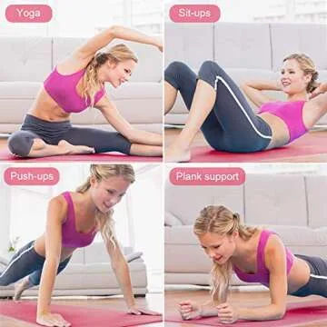 bobo banana Yoga Mat, TPE Non-Slip Fitness Mat Pink Dual Color Exercise Mat for Yoga Gymnastics & Floor Exercises