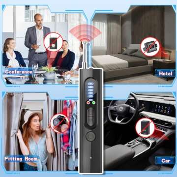 Mgmcm Camera Detectors, Portable Camera Detectors, GPS Tracker Detector for Car Indoor Home Hotel Travel Office, 5 Levels Sensitivity