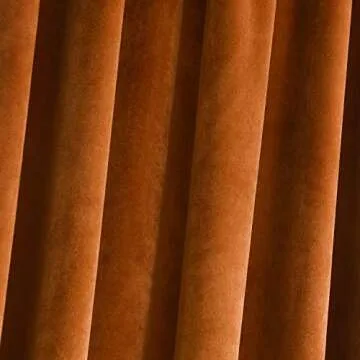 Roslynwood Home Velvet Orange Curtain - Room Darkening Elegance