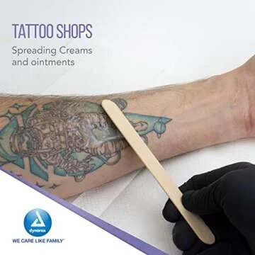 Dynarex Tongue Depressors Wood, Senior 6", Non-Sterile, with Precision Cut and Polished Smooth Edges, 1 Case (10 Boxes of 500)