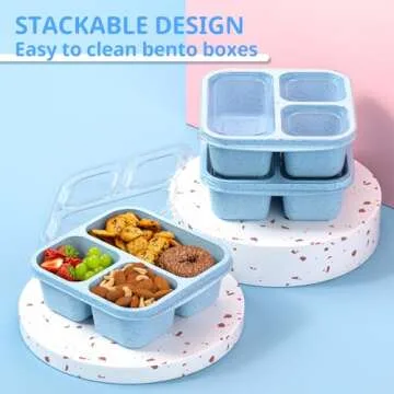 Enstphjoy Snack Boxes - Bento Boxes for Meal Prep