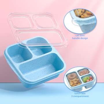 Enstphjoy Snack Boxes - Bento Boxes for Meal Prep