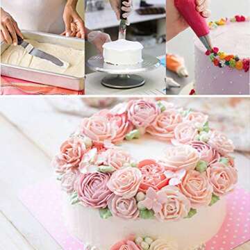 186 PCS Cake Decorating Kit with Turntable and Piping Tips