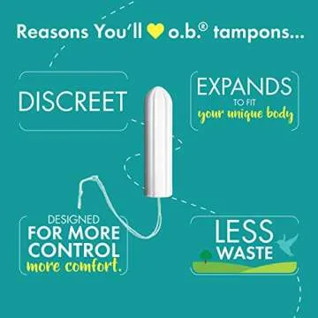 o.b. Pro Comfort Applicator Free Digital Tampons, Regular Absorbancy, 40 Count (Pack of 1)
