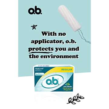 o.b. Pro Comfort Applicator Free Digital Tampons, Regular Absorbancy, 40 Count (Pack of 1)