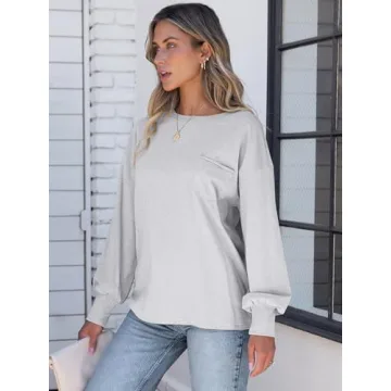 ANRABESS Women's Oversized Long Sleeve Tee Fall 2024 Trendy