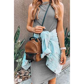 PRETTYGARDEN Women's Bodycon Midi Dress - Casual Elegance