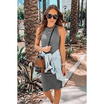 PRETTYGARDEN Women's Bodycon Midi Dress - Casual Elegance