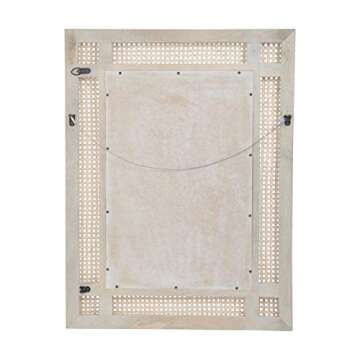 GDFStudio Boho Mirror - Elegant Wicker Caning Design