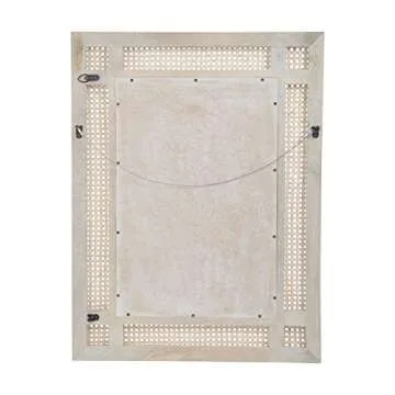 GDFStudio Boho Mirror - Elegant Wicker Caning Design