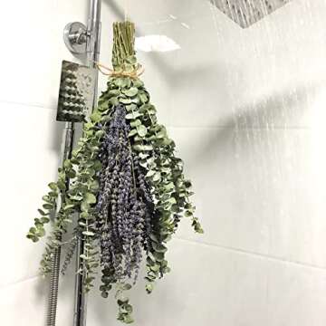 12 Stems Dried Eucalyptus Branches Greenery Stems,17 inch 100% Real Natural Live Eucalyptus Leaves Plant Greenery Decor for Shower Aromatherapy Flower Arrangements Wedding Home