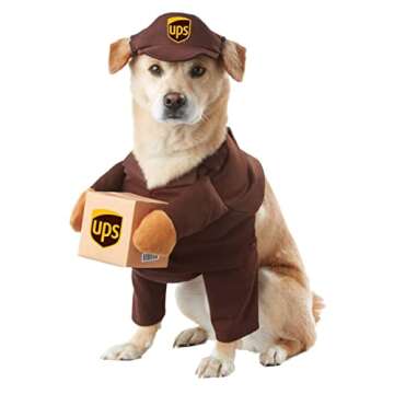 UPS Dog Costume X-Small Brown