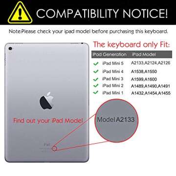 Stylish eoso iPad Mini Case with Removable Keyboard