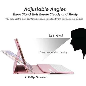 Stylish eoso iPad Mini Case with Removable Keyboard