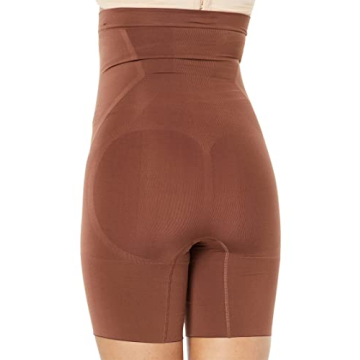 SPANX High-Waisted Mid-Thigh Shapewear in Chestnut Brown