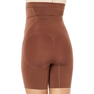 SPANX High-Waisted Mid-Thigh Shapewear in Chestnut Brown