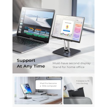 Adjustable iPad Stand Holder for Desk Use