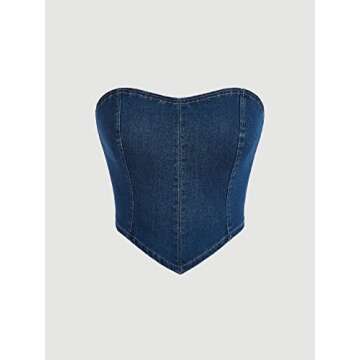Stylish Women's Denim Corset Top for Summer Bliss