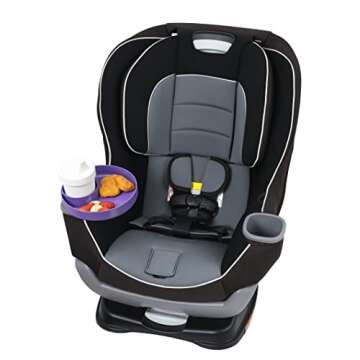 My Travel Tray Round, USA Made. Easily Convert Your existing Cup Holder to a Tray and Cup Holder for use in a Car Seat, Booster, Stroller, Golf Cart and Anywhere You Have a Cup Holder! Purple