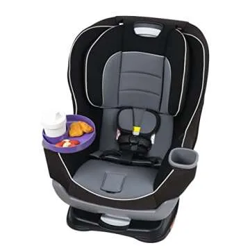 My Travel Tray Round, USA Made. Easily Convert Your existing Cup Holder to a Tray and Cup Holder for use in a Car Seat, Booster, Stroller, Golf Cart and Anywhere You Have a Cup Holder! Purple