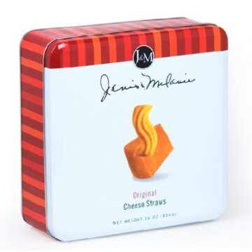 J&M Foods Original Cheese Straws, 16 Ounce Tin