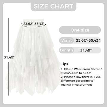 Reaowazo Women's Tulle Midi Skirt - Versatile & Stylish