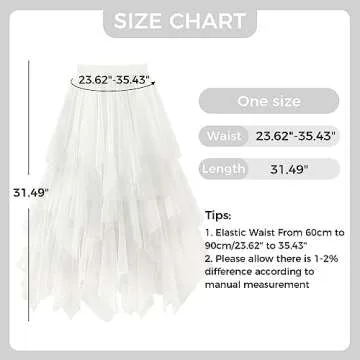 Reaowazo Women's Tulle Midi Skirt - Versatile & Stylish