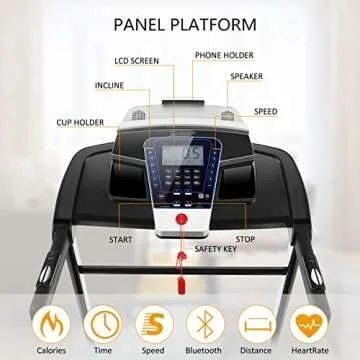 Treadmill 300 lb Capacity, ANCHEER 3.25HP 18 INCH Wide Foldable Treadmill with Incline, Walking Running Machine for Home Office Gym with 36 Preset Programs, LCD Display, App Control