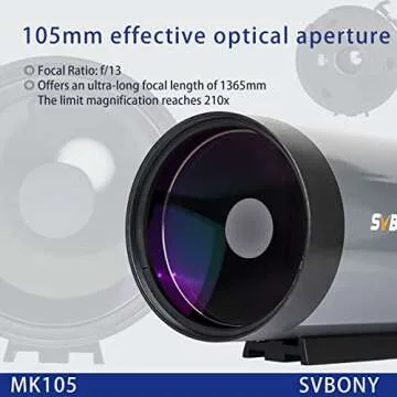 SVBONY MK105 Telescope - 105mm Aperture Maksutov Cassegrain OTA
