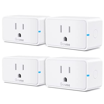 Govee Smart Plug 15A, WiFi Bluetooth Outlets 4 Pack Work with Alexa and Google Assistant, WiFi Plugs...