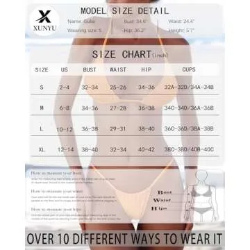 XUNYU Thong Bikini Sets for Women - Brazilian Micro String Bikinis Sexy Two Piece Swimsuit Triangle Top Halter Bathing Suits Neon Orange