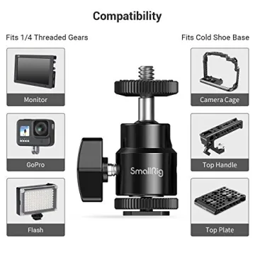 SmallRig 1/4" Hot Shoe Mount for Photographers & Videographers