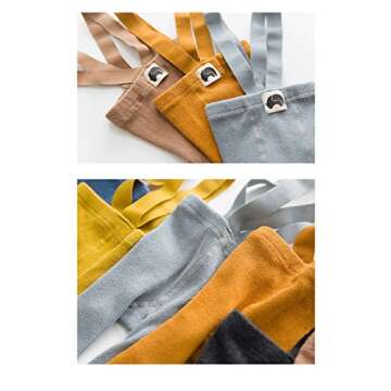 Beide Baby Girls High Waist Tights Overall to Protect Belly Button Cotton Solid Leggings(cafe,12-24m)