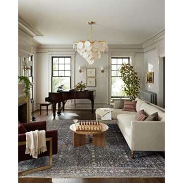 Loloi Jean Stoffer Bradbury Collection, Midnight & Multi, 5' x 7'-10" Area Rug – Modern & Traditio...
