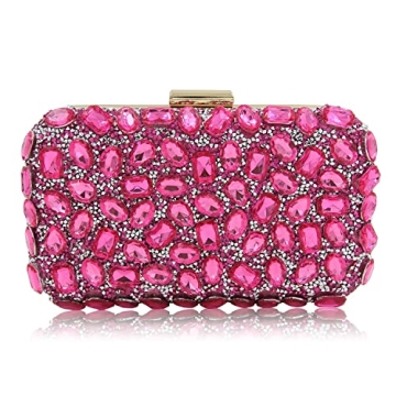 Milisente Clutch Purses For Women Crystal Clutches Evening Bags Gemstone Clutch Purse For Wedding Fo...