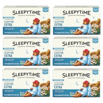 Celestial Seasonings Sleepytime Extra Herbal Tea, Promotes Relaxation, 20 Count (Pack of 6)