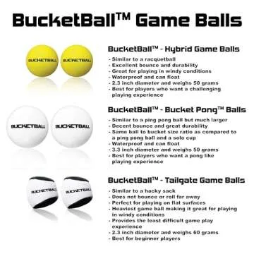 BucketBall | Original, Largest & Most Durable Brand | Supports USA Jobs | Ultimate Outdoor & Tailgate Game | Perfect for Beach, Pool, Lawn, Yard, Camping