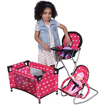 New Doll Collection Mega Play Set – 3-in-1 Accessories for 18-Inch Dolls