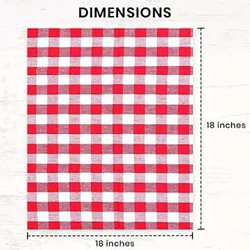 Candy Cottons Red & White Cotton Napkins Set of 6