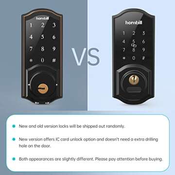 WiFi Smart Door Lock, Keyless Entry Door Lock, Hornbill Smart Lock for Home, Touchscreen Keypad Elec...