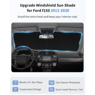 Custom Fit Windshield Sun Shade for Ford F150 2015-2020