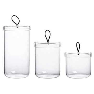 Stylish Premium Glass Apothecary Jars for Cotton Storage