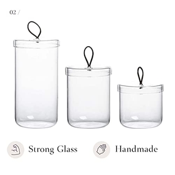 Stylish Premium Glass Apothecary Jars for Cotton Storage