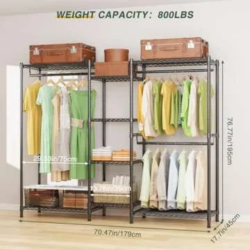 Heavy Duty Clothes Rack for Effective Closet Organization