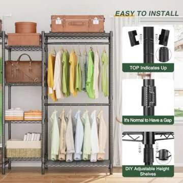 Heavy Duty Clothes Rack for Effective Closet Organization