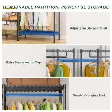 Heavy Duty Clothes Rack for Effective Closet Organization