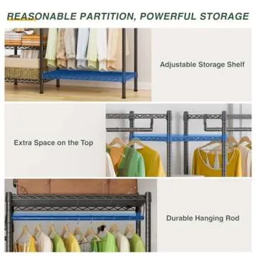 Heavy Duty Clothes Rack for Effective Closet Organization