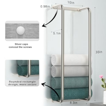 Rxvotocr Stylish Towel Rack for Small Bathrooms